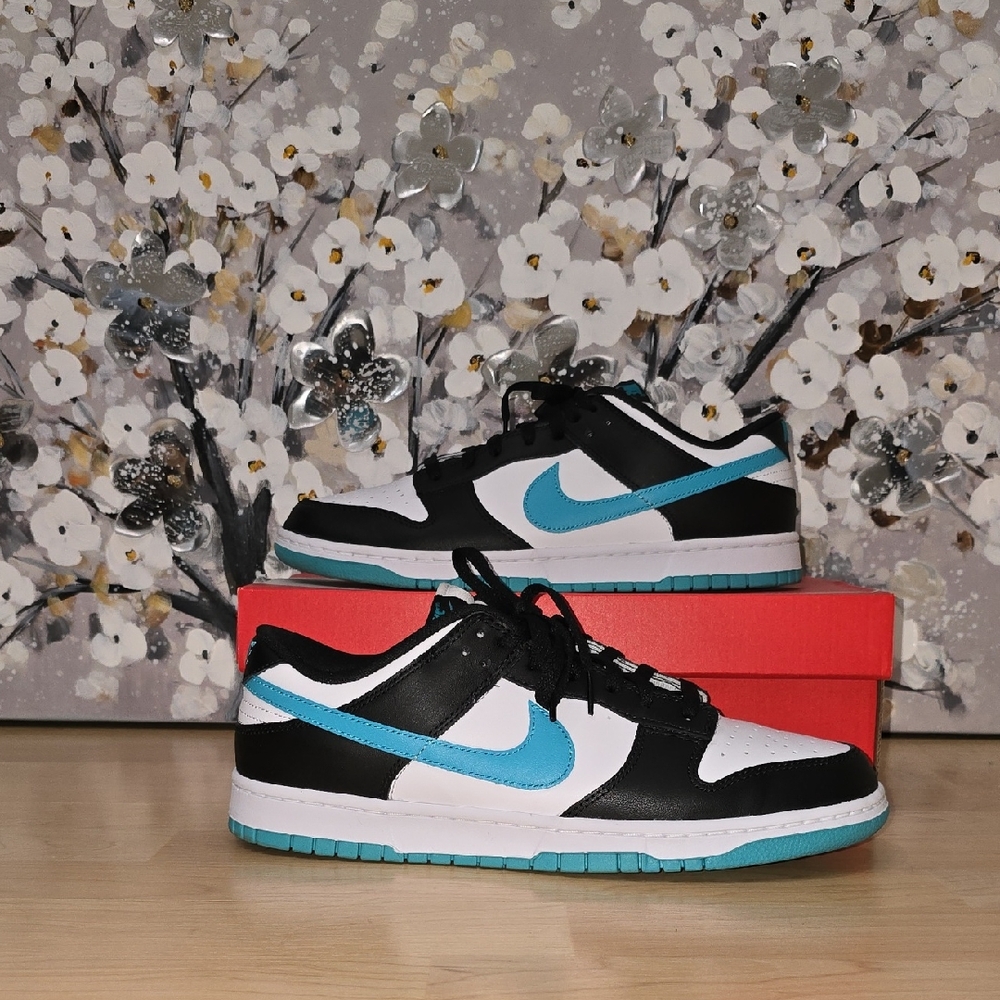 Nike Dunk Low Retro White Dusty Cactus -Black Men's Size 11.5